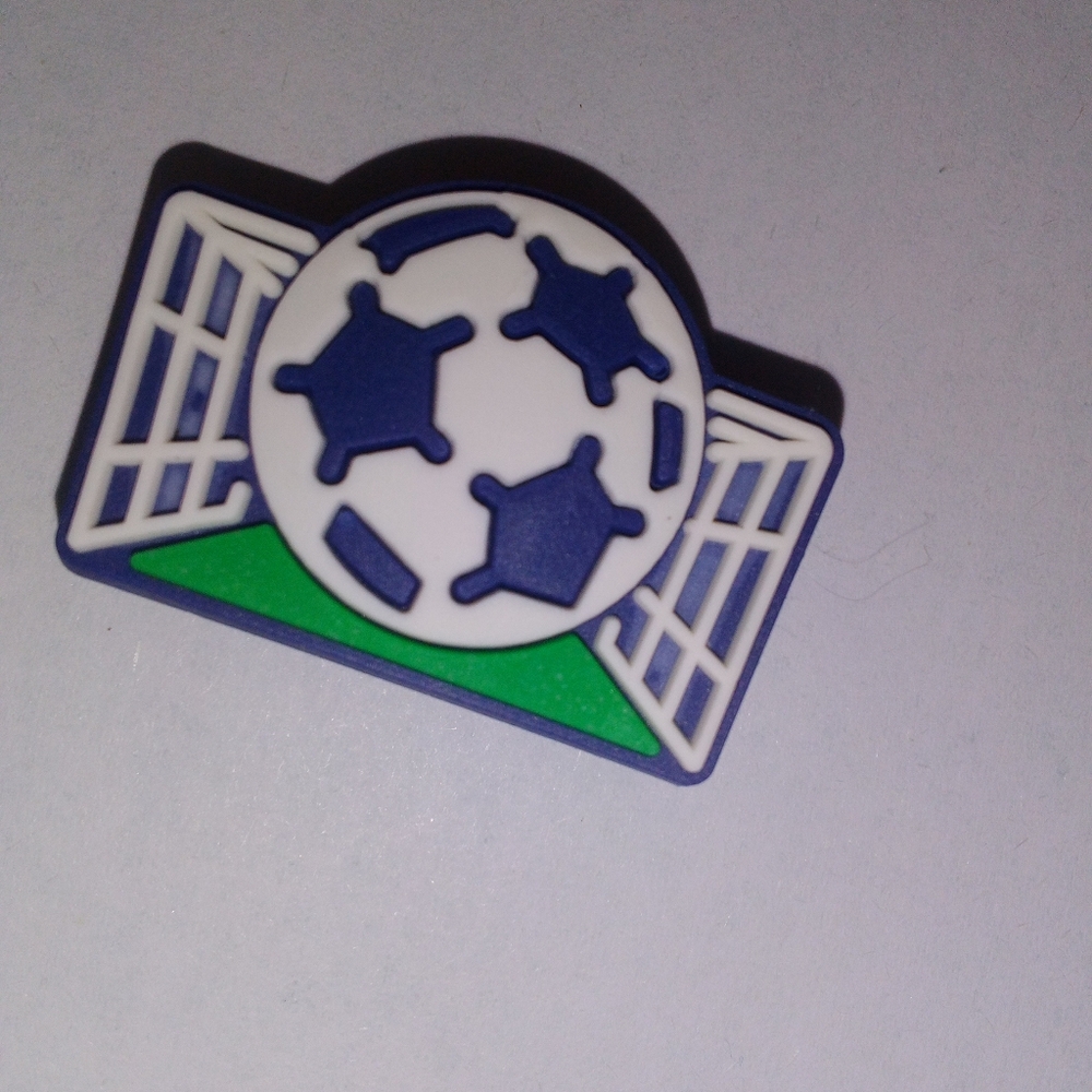Soccer Ball and Goal  Shoe Charm